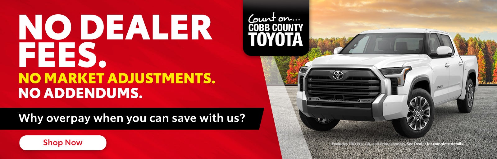 No Dealer Fees at Cobb County Toyota
